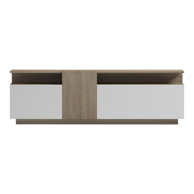 Έπιπλο τηλεόρασης Vendora pakoworld σε sonoma-λευκή απόχρωση 150x29.5x46.3εκ 4