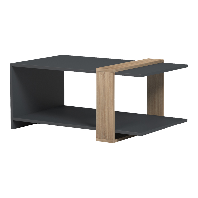 Τραπέζι σαλονιού Masasi pakoworld ανθρακί - sonoma 80x50x35εκ 3