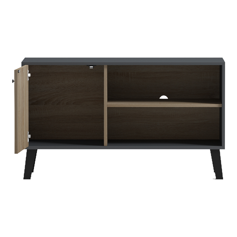 Έπιπλο τηλεόρασης Tuscany pakoworld sonoma-ανθρακί 100x40x51εκ 2