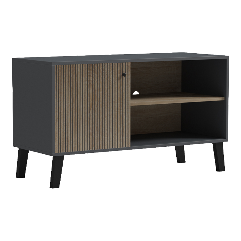 Έπιπλο τηλεόρασης Tuscany pakoworld sonoma-ανθρακί 100x40x51εκ 3