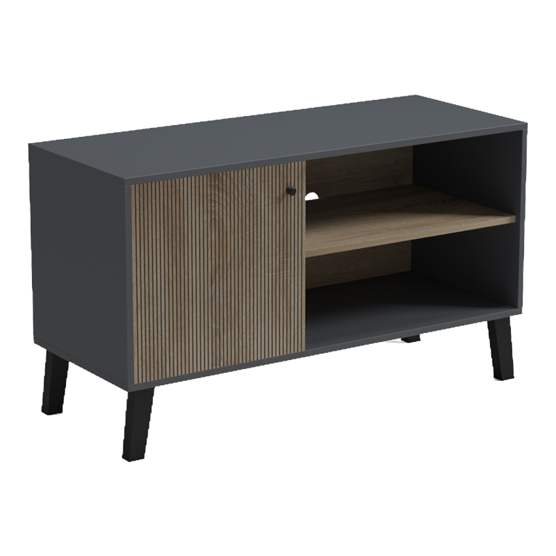 Έπιπλο τηλεόρασης Tuscany pakoworld sonoma-ανθρακί 100x40x51εκ 5