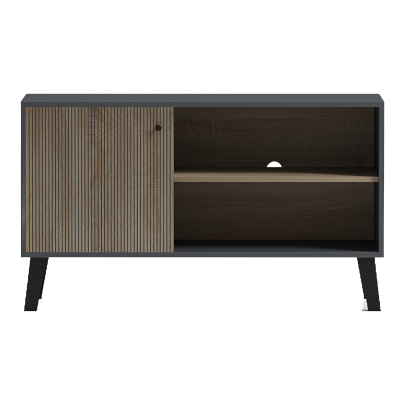 Έπιπλο τηλεόρασης Tuscany pakoworld sonoma-ανθρακί 100x40x51εκ 6