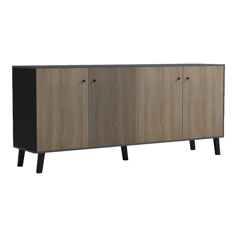 Μπουφές Tuscany pakoworld sonoma-ανθρακί 180x40x78.6εκ 3