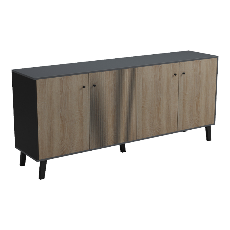 Μπουφές Tuscany pakoworld sonoma-ανθρακί 180x40x78.6εκ 5