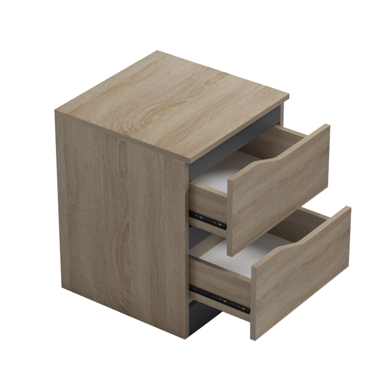 Κομοδίνο Verena pakoworld sonoma-ανθρακί 40x40x50εκ 2