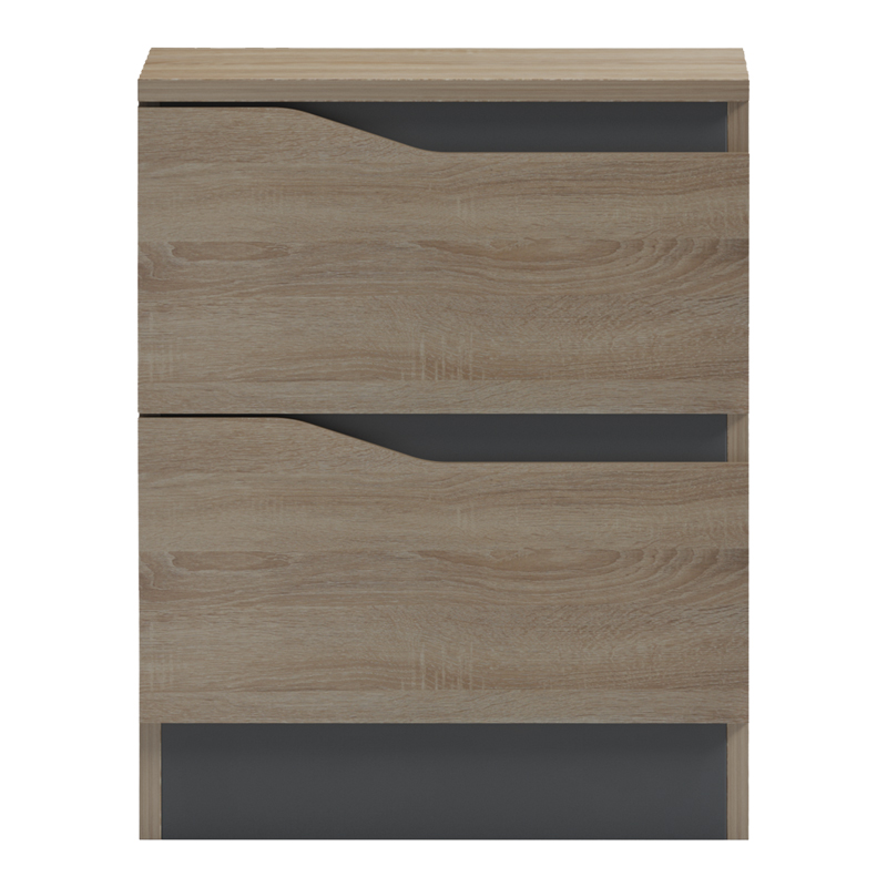 Κομοδίνο Verena pakoworld sonoma-ανθρακί 40x40x50εκ 3