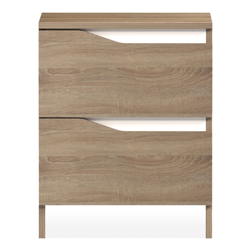 Κομοδίνο Verena pakoworld sonoma-λευκό 40x40x50εκ 3