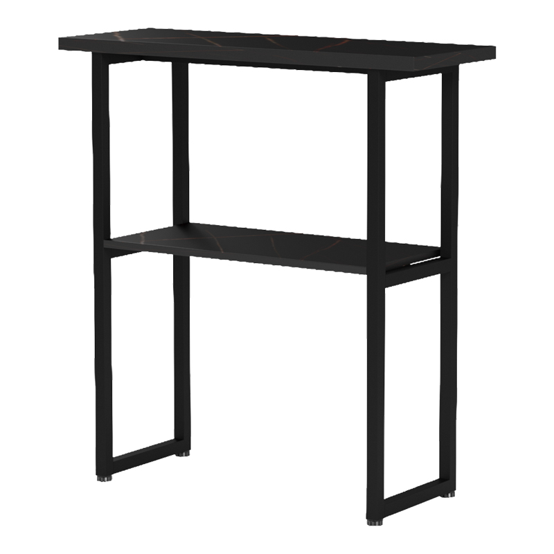 Κονσόλα Solain pakoworld μαύρο εφε μαρμάρου-μαύρο μέταλλο 79x29x85εκ 4