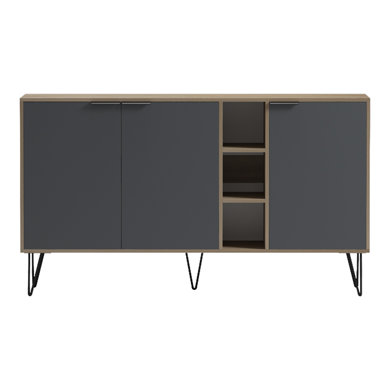 Μπουφές Balain pakoworld sonoma-ανθρακί 142x35.5x83εκ 4