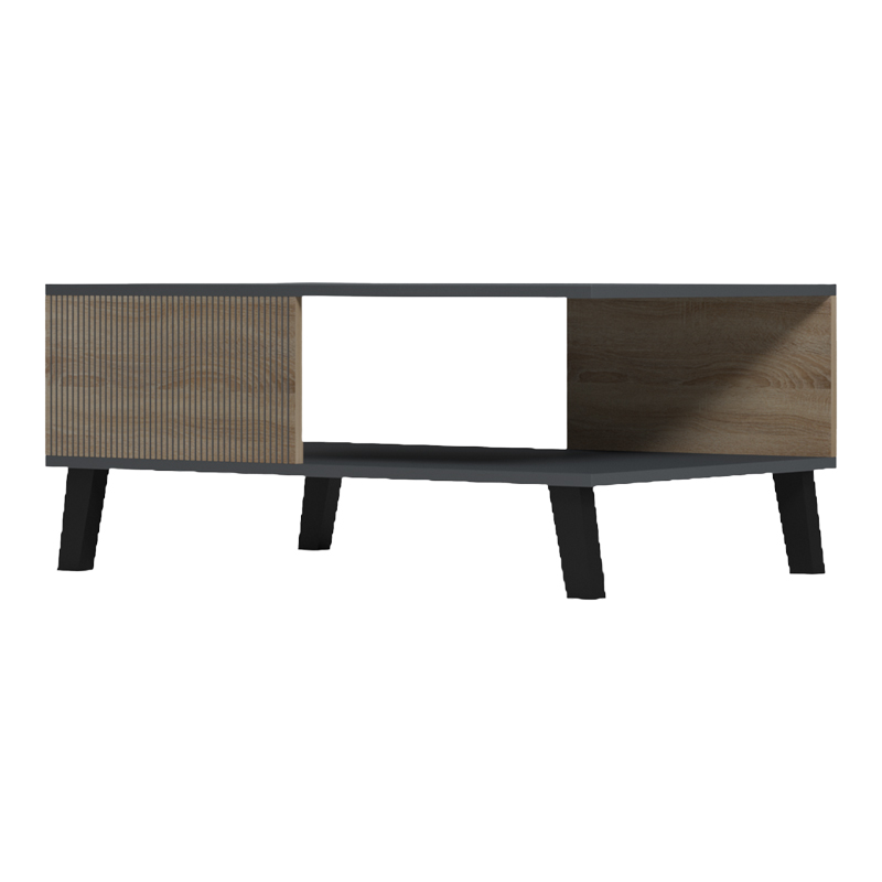 Τραπεζάκι σαλονιού Tuscany pakoworld sonoma-ανθρακί 83x54x34εκ 4