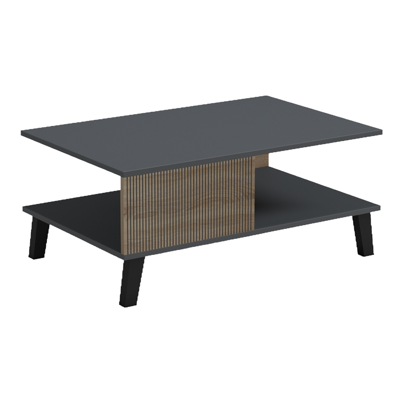 Τραπεζάκι σαλονιού Tuscany pakoworld sonoma-ανθρακί 83x54x34εκ 5