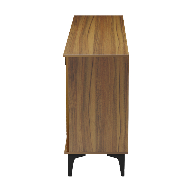 Μπουφές Riba pakoworld καρυδί-μαύρη όψη μαρμάρου 180x40x78εκ 7