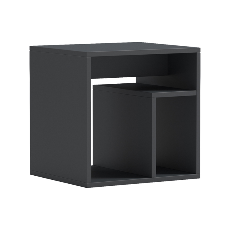 Βοηθητικό τραπέζι Doublo pakoworld ανθρακί 40x35x40εκ 1