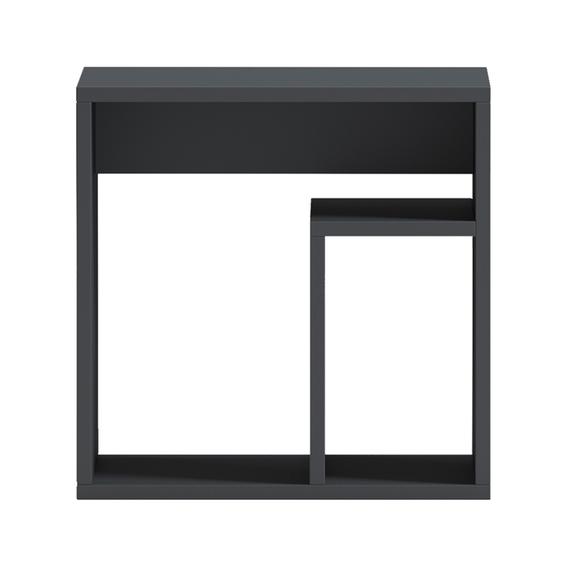 Βοηθητικό τραπέζι Doublo pakoworld ανθρακί 40x35x40εκ 2