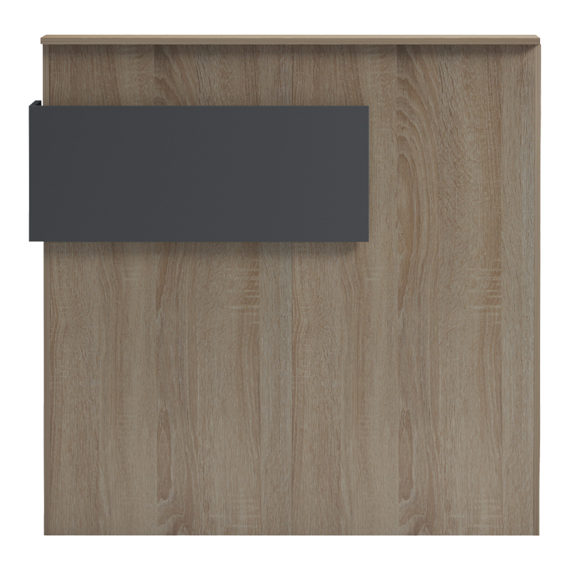 Γραφείο reception Optima pakoworld με led sonoma-ανθρακί 110x40x110εκ 6