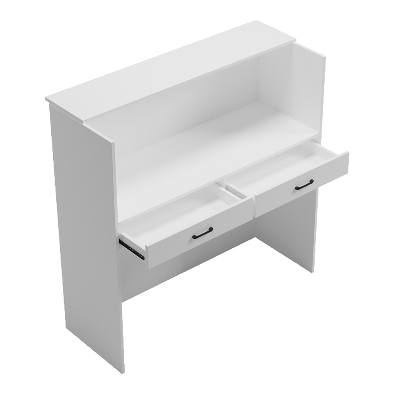 Γραφείο reception Optima pakoworld με led λευκό-sonoma 110x40x110εκ 3