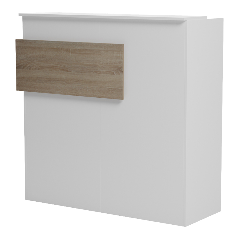 Γραφείο reception Optima pakoworld με led λευκό-sonoma 110x40x110εκ 5