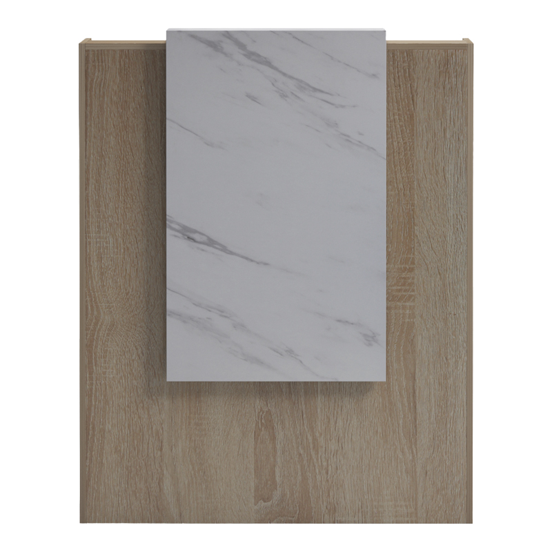 Γραφείο reception Zowel pakoworld με led sonoma-λευκή όψη μαρμάρου 90x40x110εκ 6