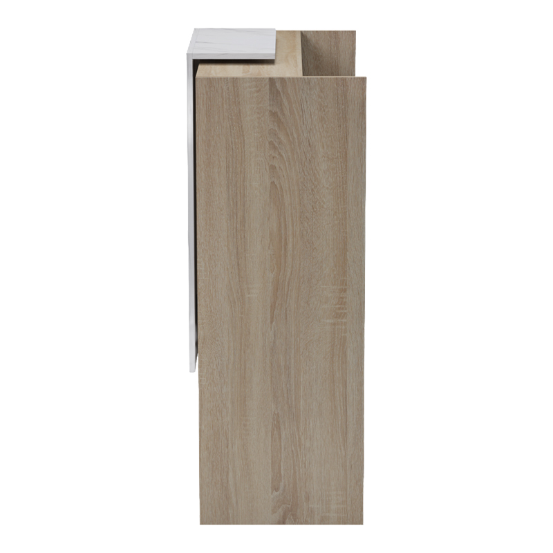 Γραφείο reception Zowel pakoworld με led sonoma-λευκή όψη μαρμάρου 90x40x110εκ 7