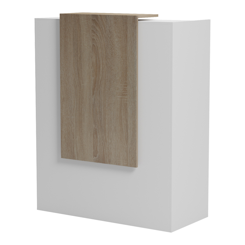Γραφείο reception Zowel pakoworld με led λευκό - sonoma 90x40x110εκ 5