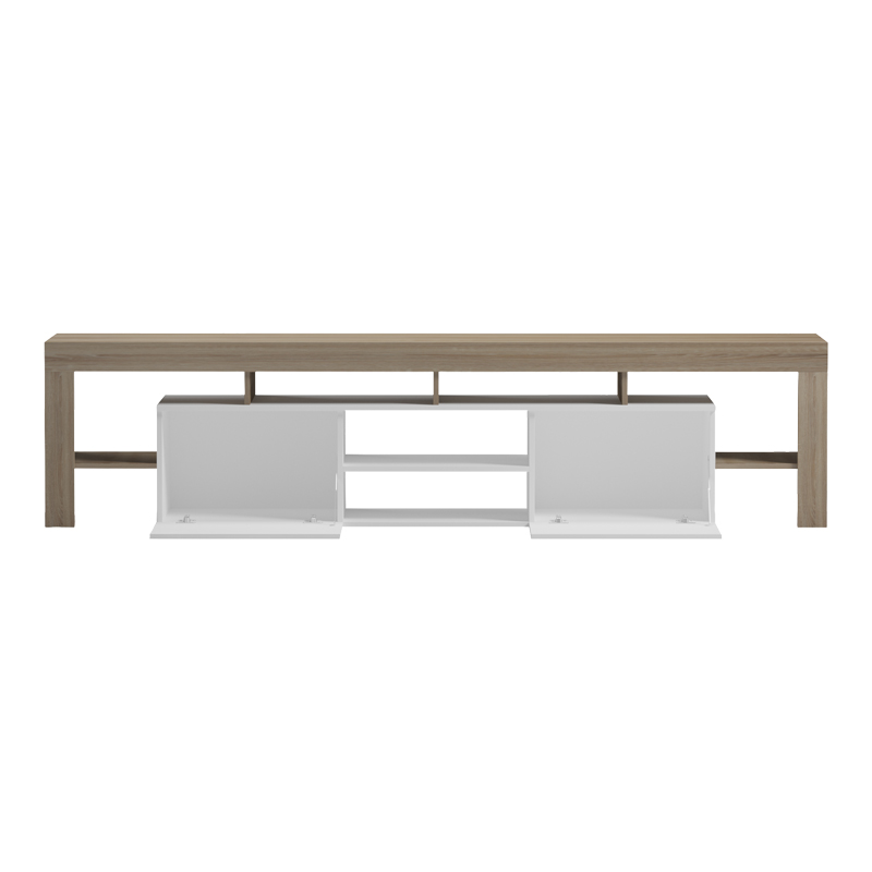 Έπιπλο τηλεόρασης Liner pakoworld sonoma-λευκό 210x40x50εκ 2