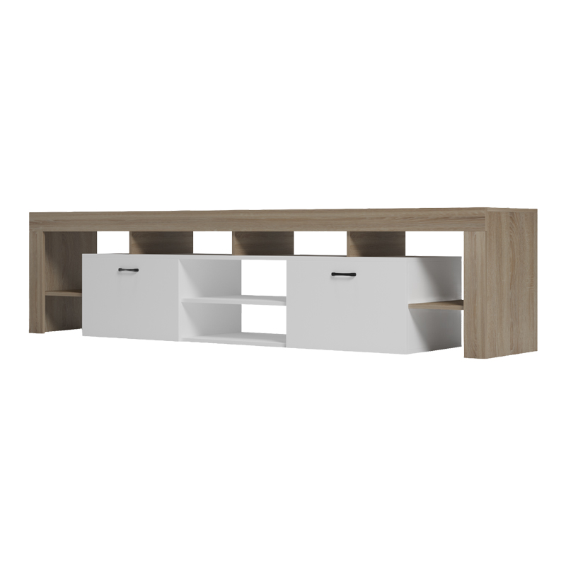 Έπιπλο τηλεόρασης Liner pakoworld sonoma-λευκό 210x40x50εκ 4