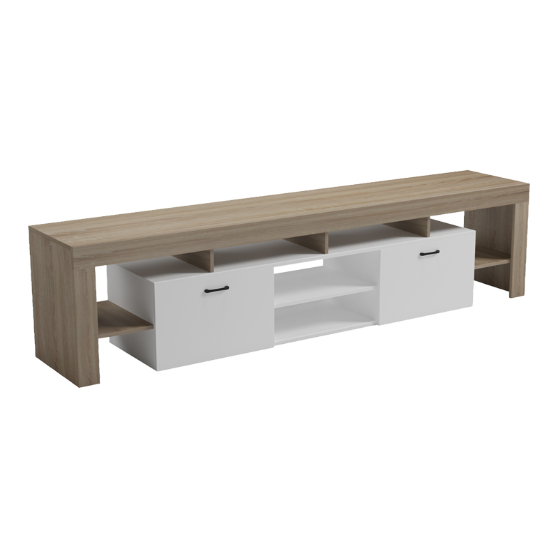 Έπιπλο τηλεόρασης Liner pakoworld sonoma-λευκό 210x40x50εκ 5
