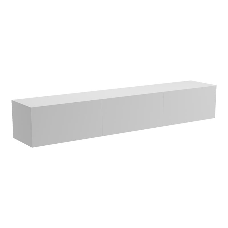 Έπιπλο τηλεόρασης επιτοίχιο με Led Rival pakoworld λευκό 180x35x30εκ 3