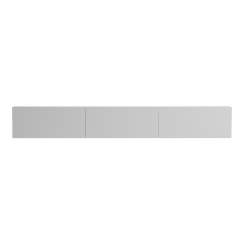 Έπιπλο τηλεόρασης επιτοίχιο με Led Rival pakoworld λευκό 210x35x30εκ 4