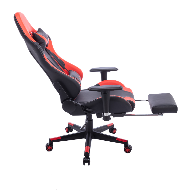 Καρέκλα γραφείου gaming Zeldo pakoworld pu μαύρο-κόκκινο 66x56x135εκ 4