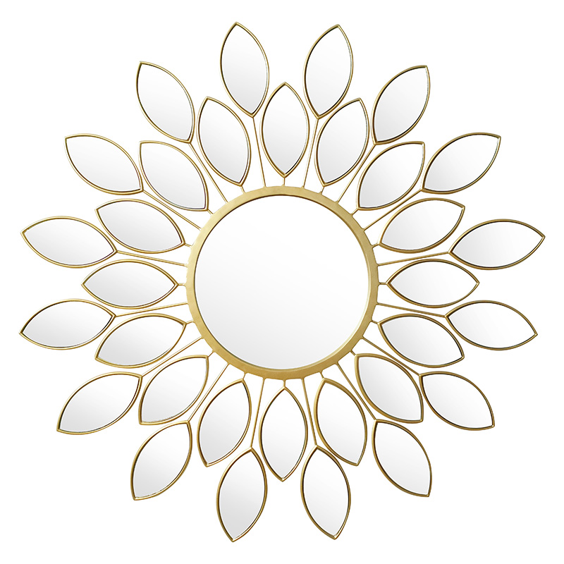 Καθρέπτης Flower pakoworld χρυσό 83x2.5x83εκ 1
