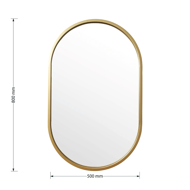 Καθρέπτης Ellipse pakoworld χρυσό 50x2x80εκ 4