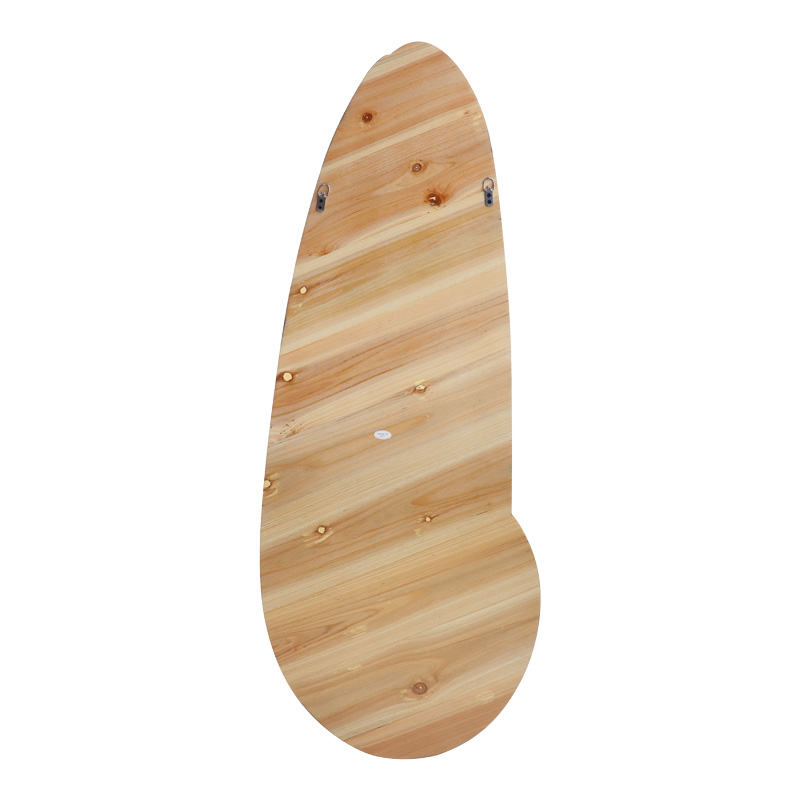 Καθρέπτης οβάλ Marly pakoworld mdf σε φυσική απόχρωση 50.5x4x127εκ 4