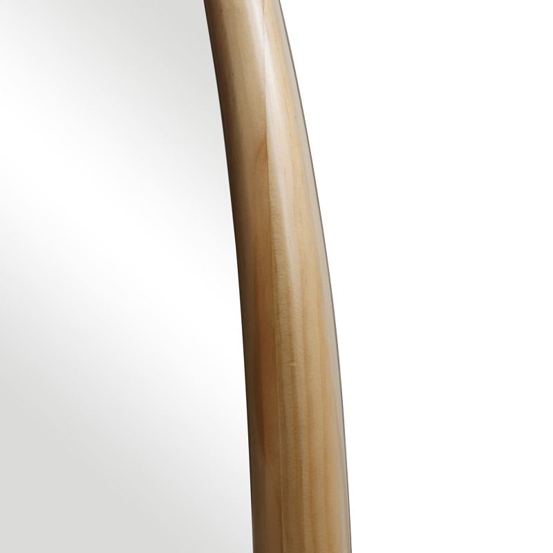 Καθρέπτης οβάλ Marly pakoworld mdf σε φυσική απόχρωση 50.5x4x127εκ 5