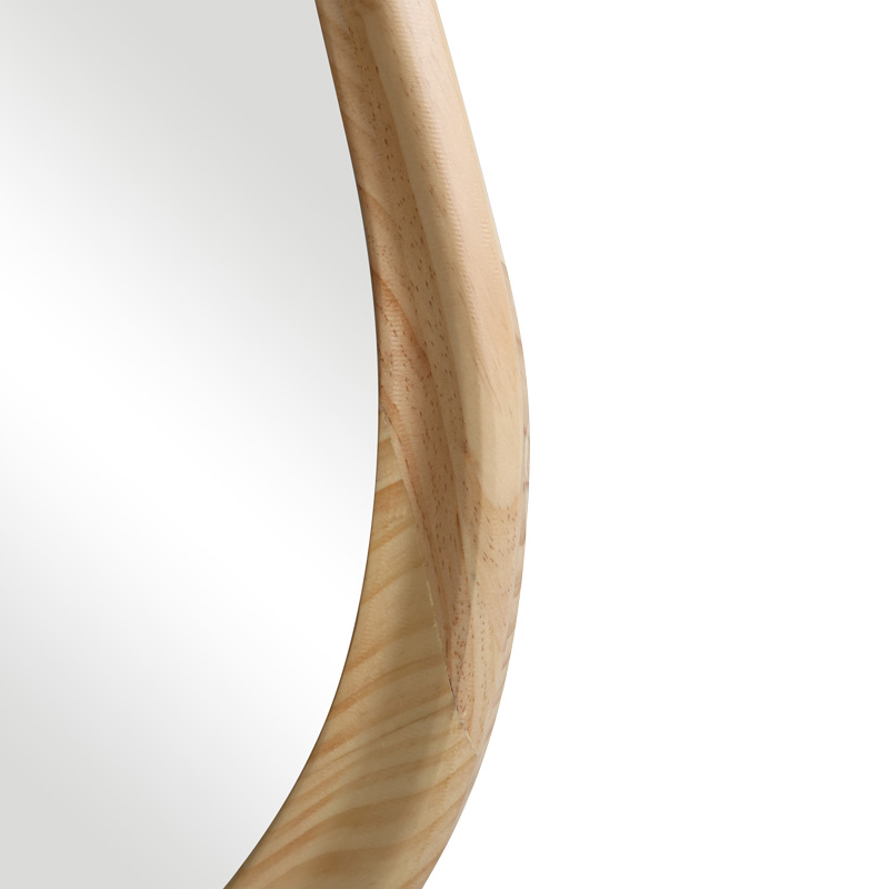 Καθρέπτης οβάλ Baloa pakoworld mdf σε φυσική απόχρωση 44x4x80εκ 5