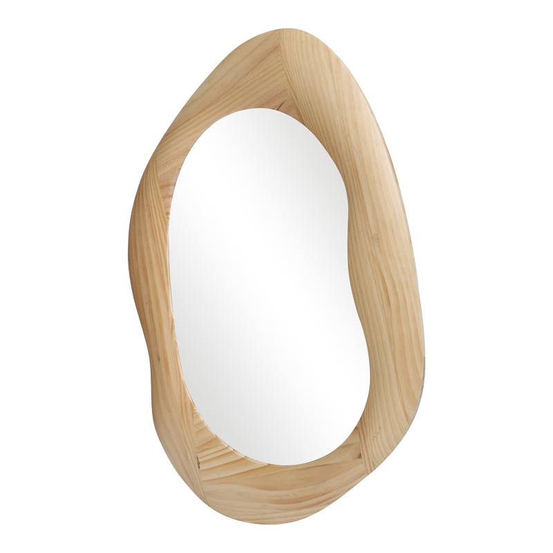 Καθρέπτης οβάλ Enola pakoworld mdf σε φυσική απόχρωση 54x2.5x80εκ 3