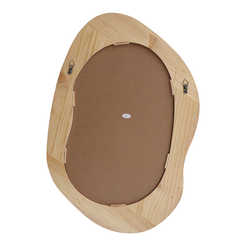 Καθρέπτης οβάλ Enola pakoworld mdf σε φυσική απόχρωση 54x2.5x80εκ 4