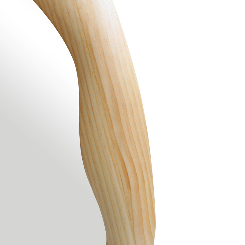 Καθρέπτης οβάλ Enola pakoworld mdf σε φυσική απόχρωση 54x2.5x80εκ 5