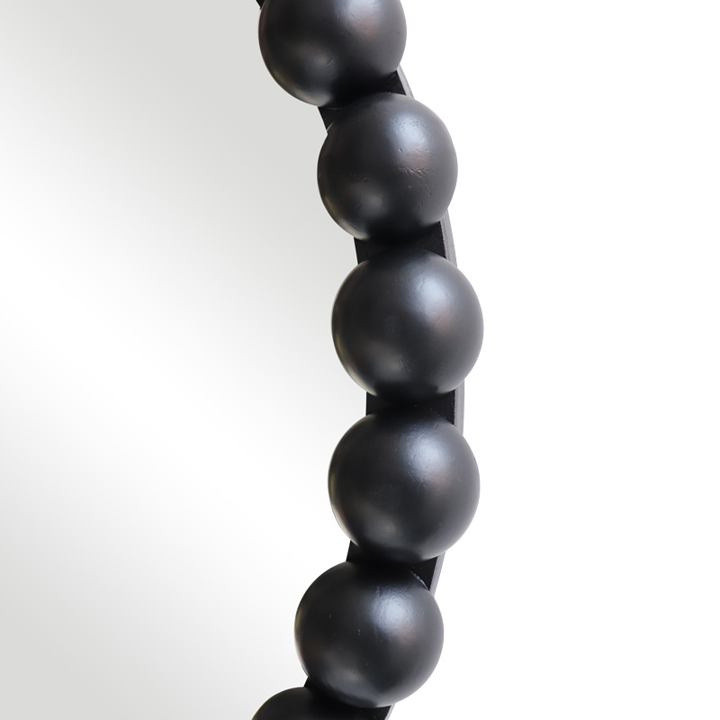 Καθρέπτης Specio pakoworld ξύλο σε μαύρη απόχρωση Φ60x4.5εκ 5