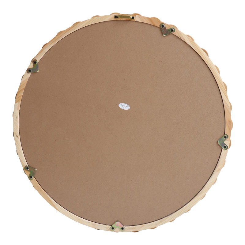 Καθρέπτης Specio pakoworld ξύλο σε φυσική απόχρωση Φ60x4.5εκ 4