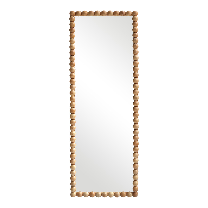 Καθρέπτης Ledalo pakoworld ξύλο σε φυσική απόχρωση 45x4.5x130εκ 1