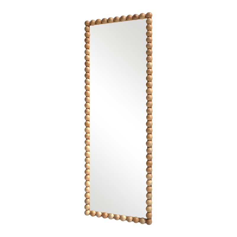 Καθρέπτης Ledalo pakoworld ξύλο σε φυσική απόχρωση 45x4.5x130εκ 3