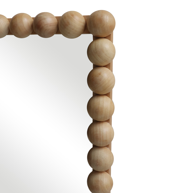 Καθρέπτης Ledalo pakoworld ξύλο σε φυσική απόχρωση 45x4.5x130εκ 5