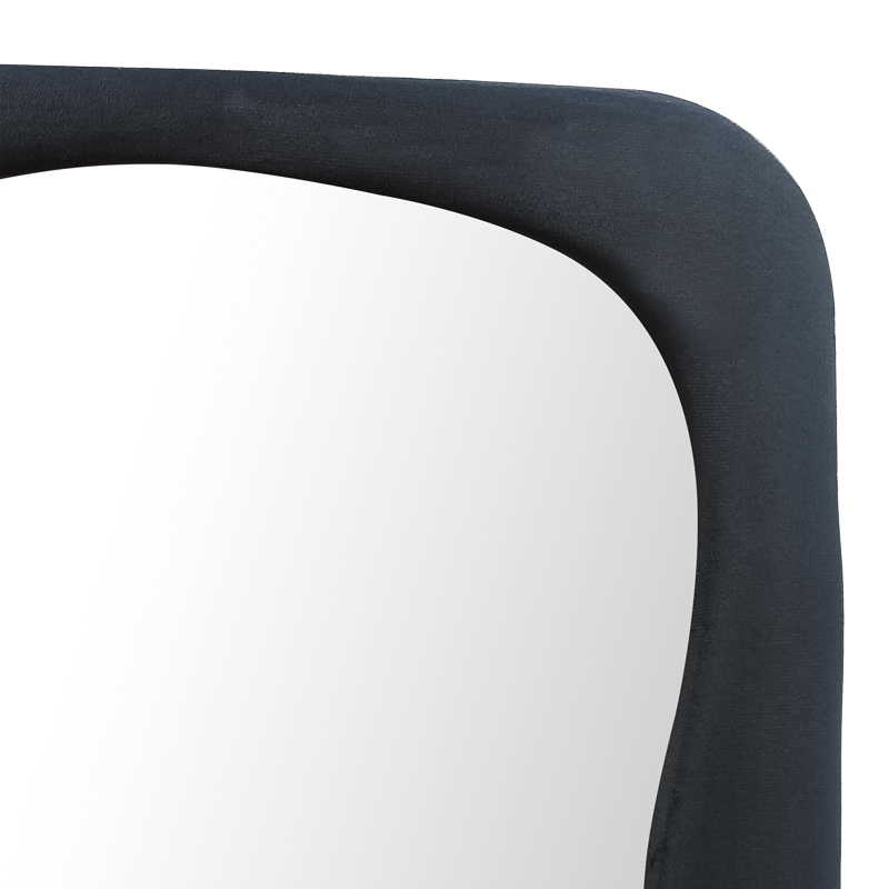 Καθρέπτης δαπέδου Lezour pakoworld βελούδο σε μαύρη απόχρωση 50x5x170εκ 4