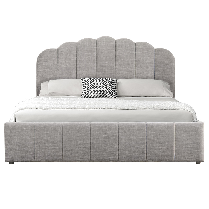 Κρεβάτι Tatiana pakoworld ύφασμα γκρι με αποθηκευτικό χώρο 160x200εκ 3