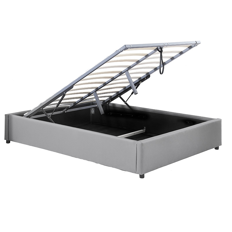 Κρεβάτι Circe pakoworld PU γκρι με αποθηκευτικό χώρο 150x200εκ 4