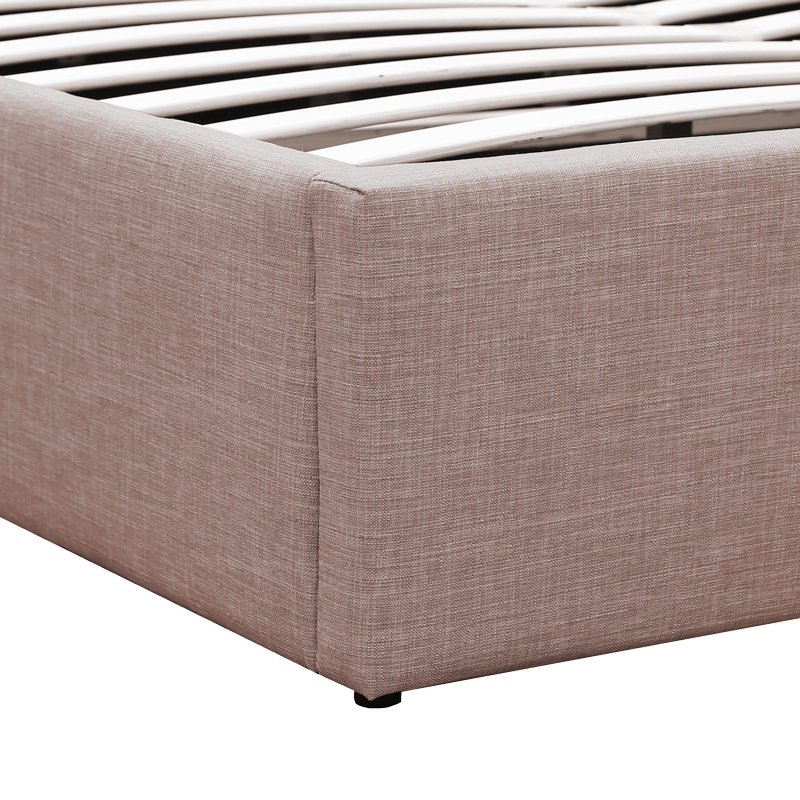 Κρεβάτι Violaine pakoworld ύφασμα μπεζ με αποθηκευτικό χώρο 160x200εκ 7