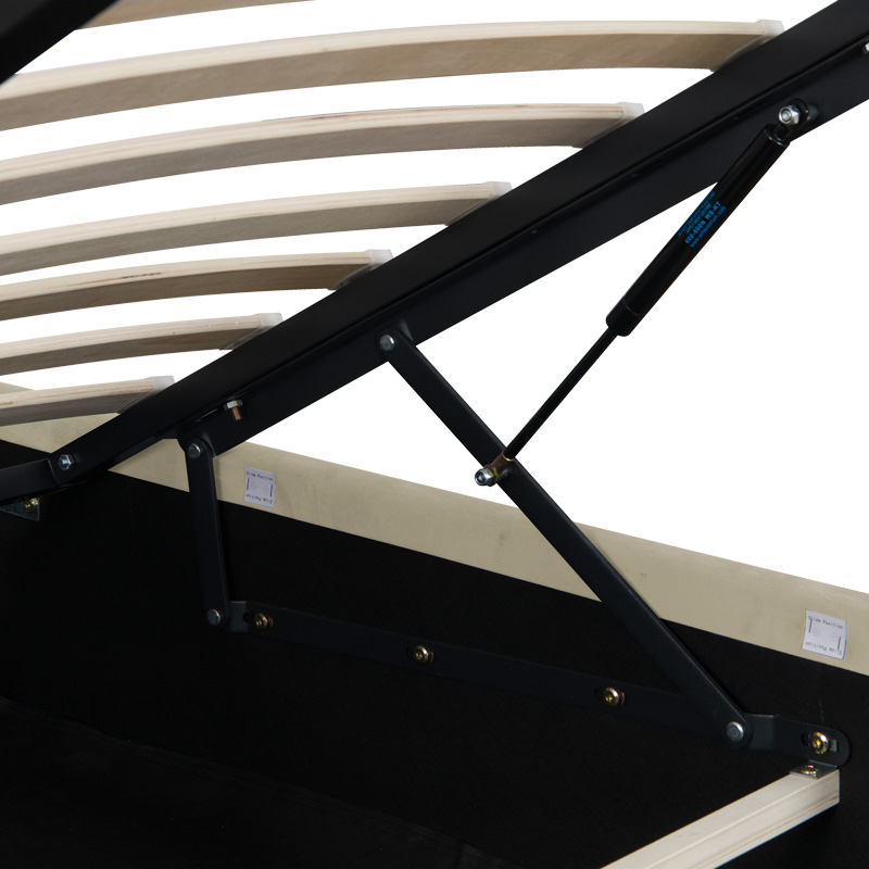 Κρεβάτι διπλό Kamaho pakoworld βελούδο κρεμ με αποθηκευτικό χώρο 160x200εκ 7