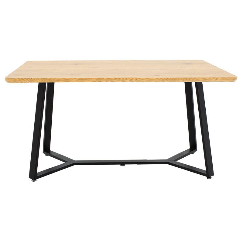 Tραπέζι Gemma pakoworld sonoma-μαύρο 140x80x75εκ 2