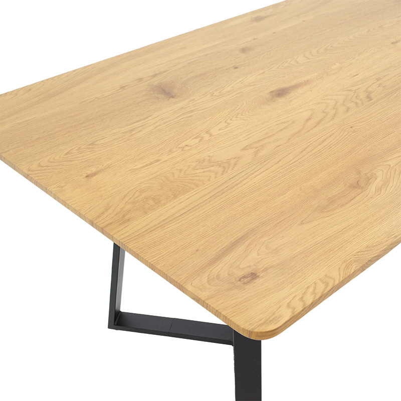 Tραπέζι Gemma pakoworld sonoma-μαύρο 140x80x75εκ 4